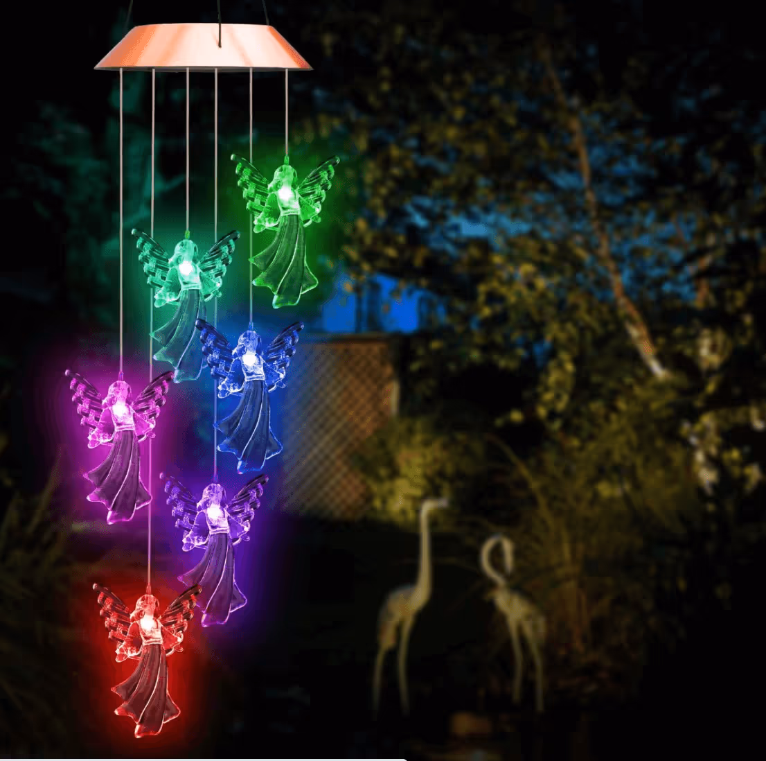 Solar guardian angel wind chime lights showing innovation